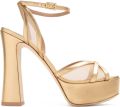 Malone Souliers Sylvie sandalen met plateau Goud - Goud