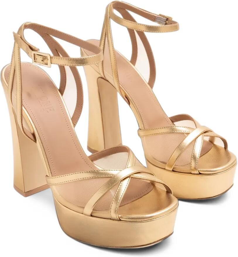 Malone Souliers Sylvie sandalen met plateau Goud - Foto 2