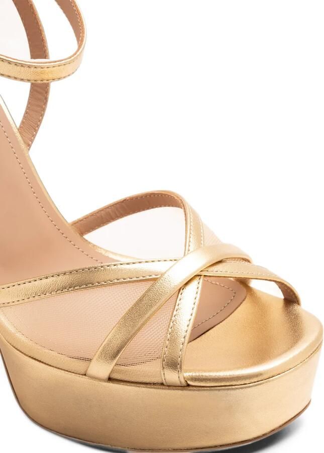 Malone Souliers Sylvie sandalen met plateau Goud - Foto 4