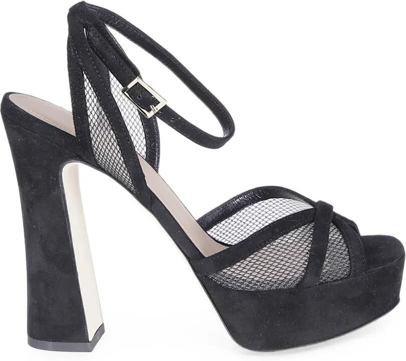 Malone Souliers Sylvie sandalen met plateau Zwart
