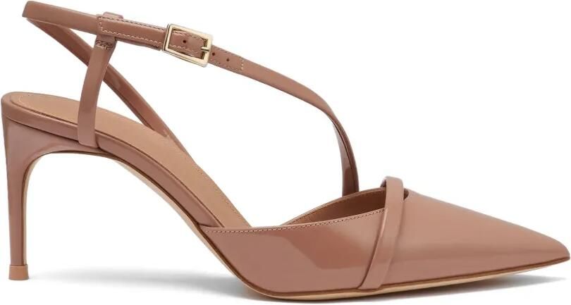 Malone Souliers Valeria lakleren slingback pumps Beige