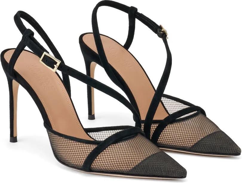 Malone Souliers Valeria slingback pumps met mesh Zwart - Foto 4