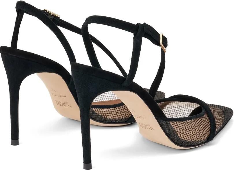 Malone Souliers Valeria slingback pumps met mesh Zwart - Foto 5