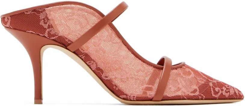 Malone Souliers x Nojoud Alrumaihi Maureen muiltjes met leren bandje Roze