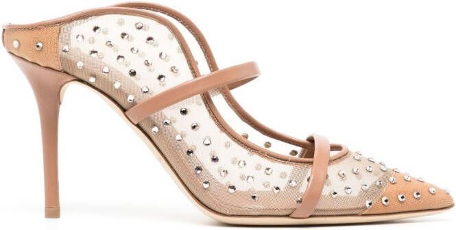 Malone Souliers Maureen muiltjes met stras Beige