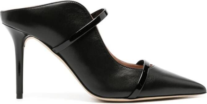 Malone Souliers Maureen 85mm leather mules Zwart