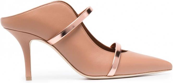 Malone Souliers Maureen leren muiltjes Beige