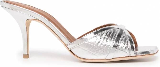 Malone Souliers Perla muiltjes met open neus Zilver