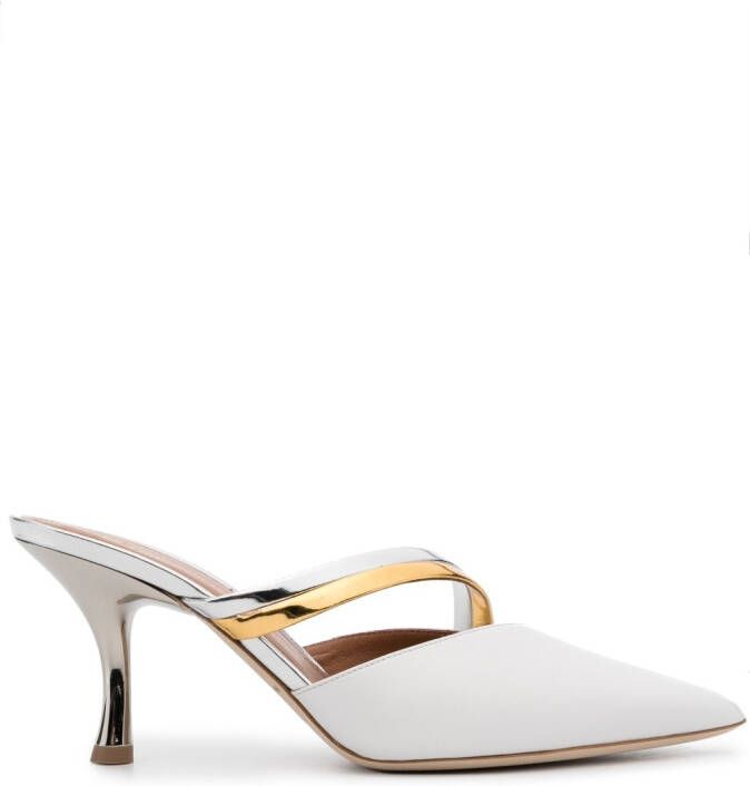 Malone Souliers Leren muiltjes Wit