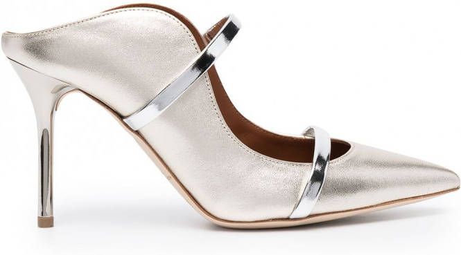 Malone Souliers Pumps met metallic bandje Goud