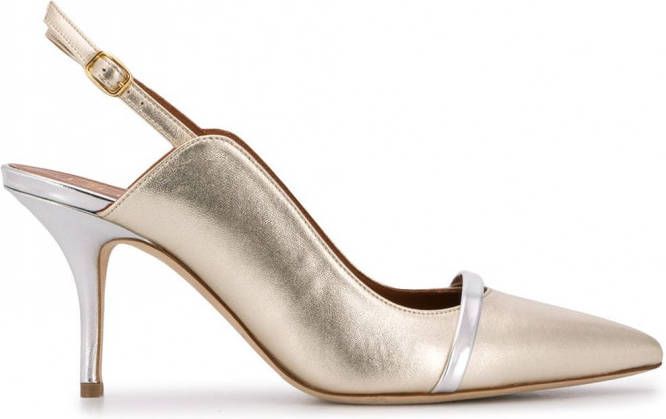 Malone Souliers Pumps met puntige neus Zilver