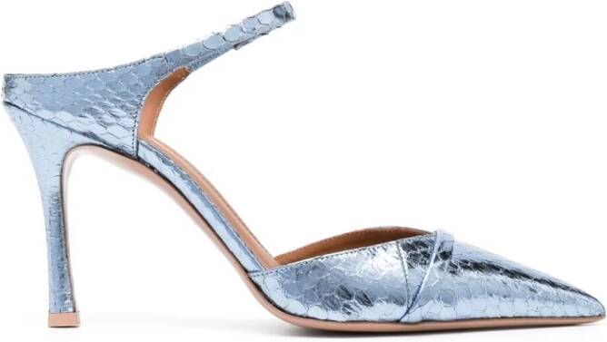 Malone Souliers Una metallic muiltjes Blauw