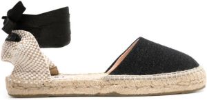 Manebi ankle-strap flat espadrilles Zwart