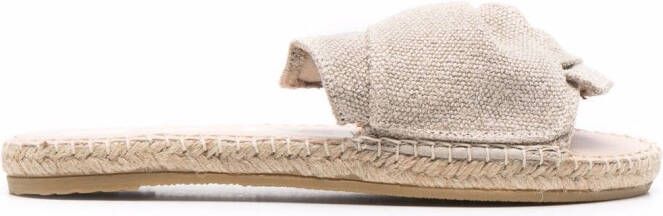 Manebi Espadrilles met open neus Beige