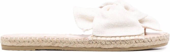 Manebi Espadrilles met open neus Wit