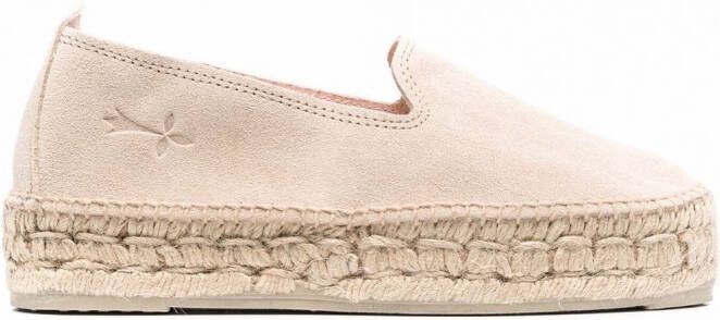 Manebi Espadrilles met plateauzool Beige