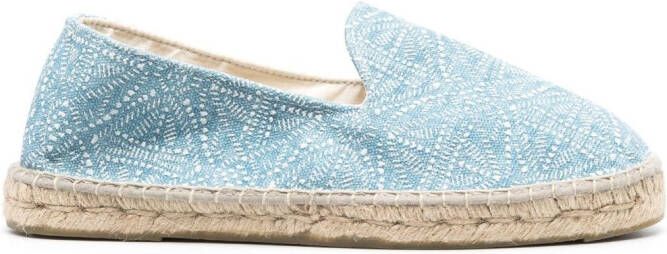 Manebi Espadrilles met geometrische print Blauw