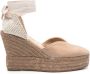 Manebi Hamptons 110 mm espadrilles met sleehak Beige - Thumbnail 1