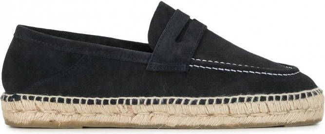 Manebi Hamptons espadrilles met inklapbare hak Zwart