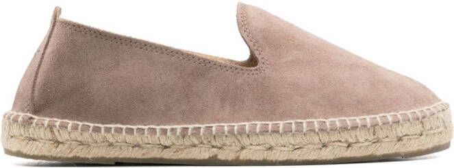 Manebi Hamptons suède espadrilles Bruin
