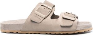 Manebi Hamptons suede sandals Grijs