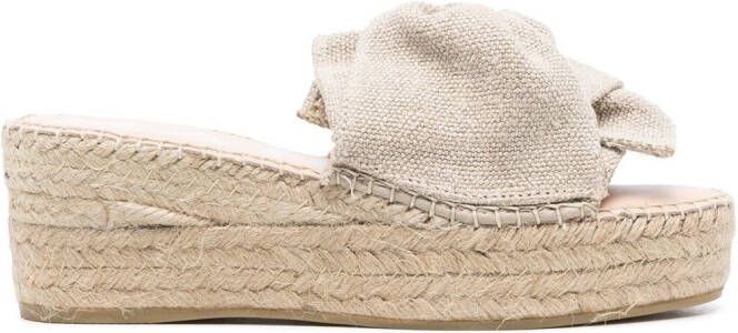 Manebi Havana espadrilles met plateauzool Beige