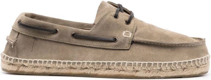 Manebi Suède espadrilles Beige