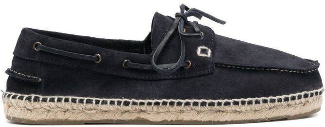 Manebi Suède espadrilles Blauw