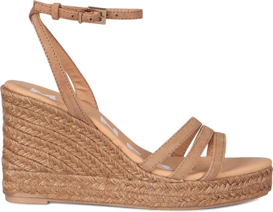 Manebi 100 mm Hamptons suède espadrilles Beige