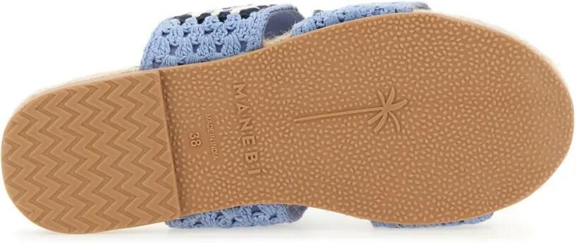 Manebi crochet-knit two-strap sandals Blauw - Foto 4