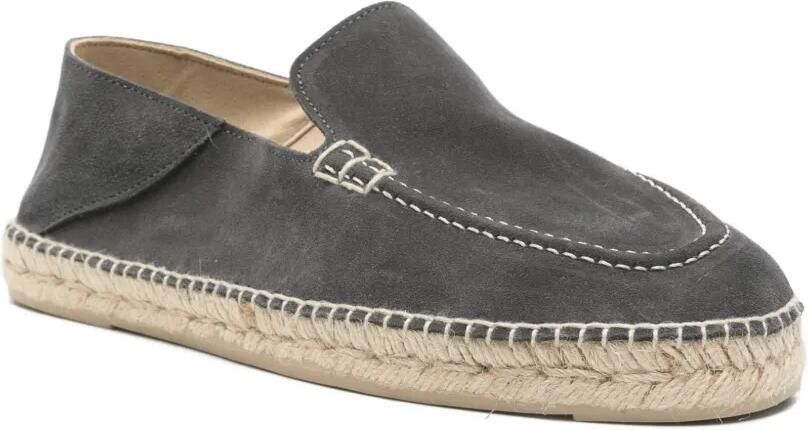 Manebi Espadrilles met contrasterend stiksel Grijs