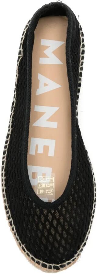 Manebi Espadrilles met mesh Zwart - Foto 4