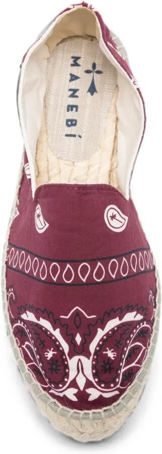 Manebi Espadrilles met paisley-print Rood - Foto 3