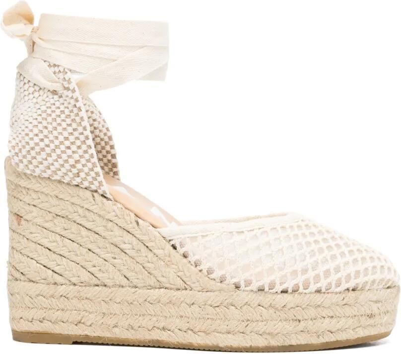 Manebi Gehaakte espadrilles Beige