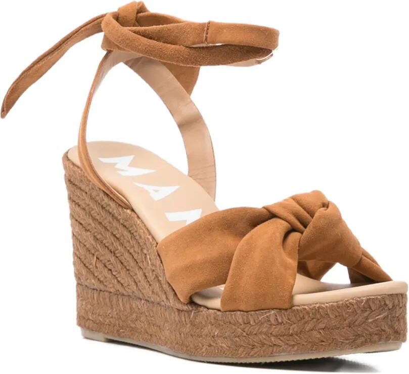 Manebi Geknoopte espadrilles Bruin