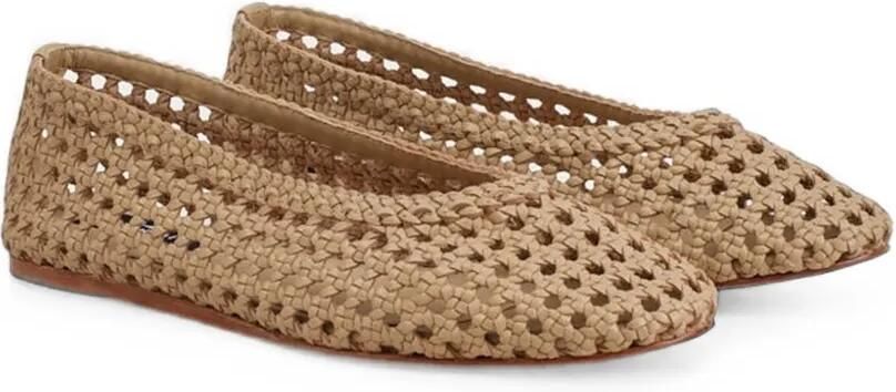 Manebi Geweven leren ballerina's Beige - Foto 3