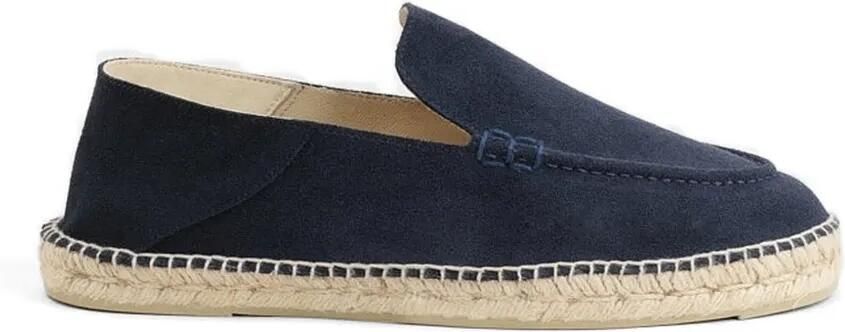 Manebi Hamptons suède espadrilles Blauw