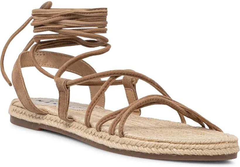 Manebi Suède sandalen met veters Bruin - Foto 3