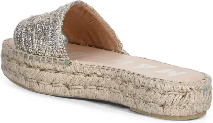 Manebi Platte sandalen met open neus Zilver - Foto 2