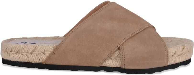 Manebi Sandalen met gekruiste bandjes Bruin