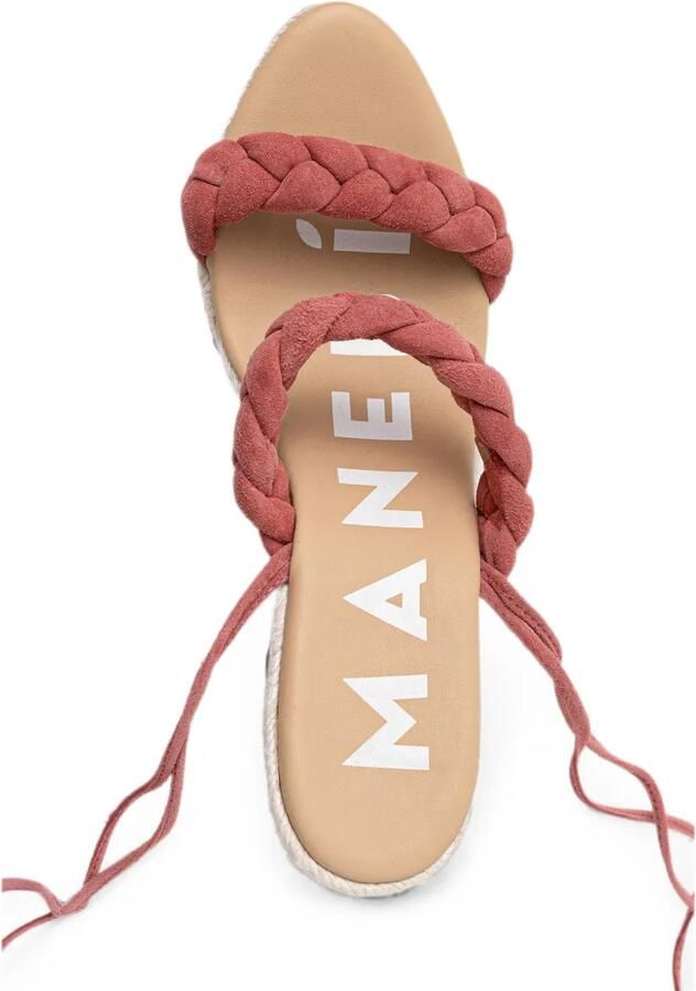 Manebi Sandalen met sleehak Roze - Foto 4