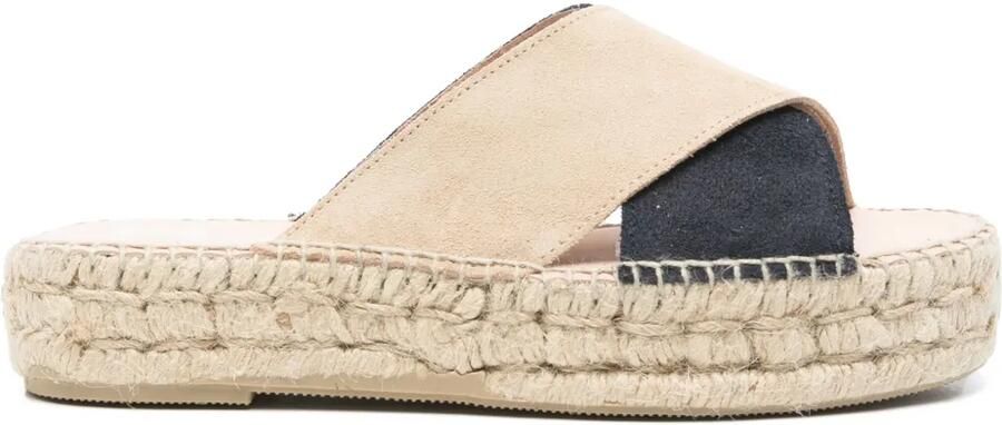 Manebi Suède espadrilles Beige