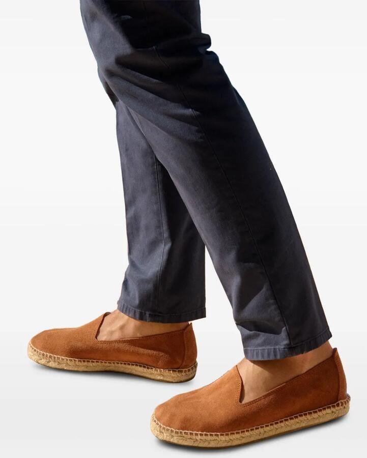 Manebi Suède espadrilles Bruin