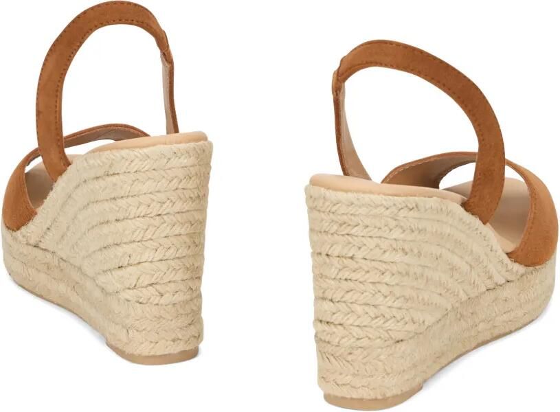 Manebi Suède espadrilles met sleehak Bruin - Foto 2