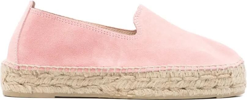 Manebi Suède espadrilles Roze