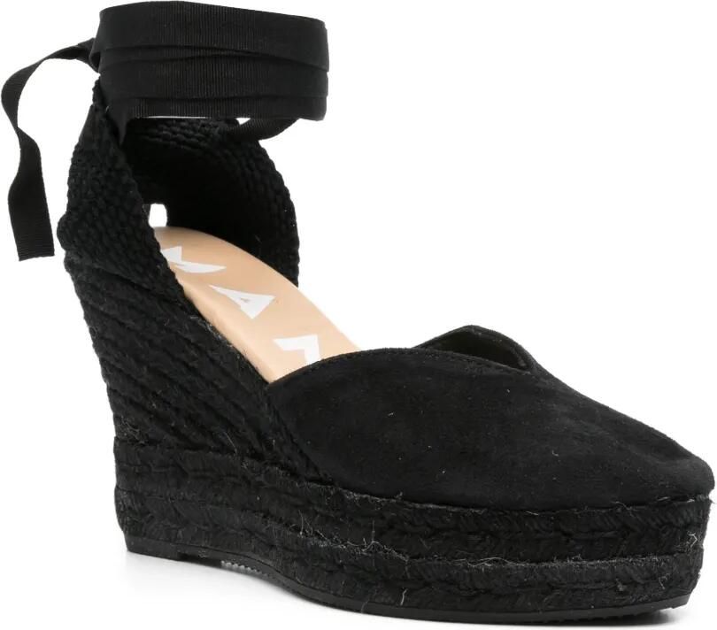 Manebi Suède espadrilles Zwart - Foto 3
