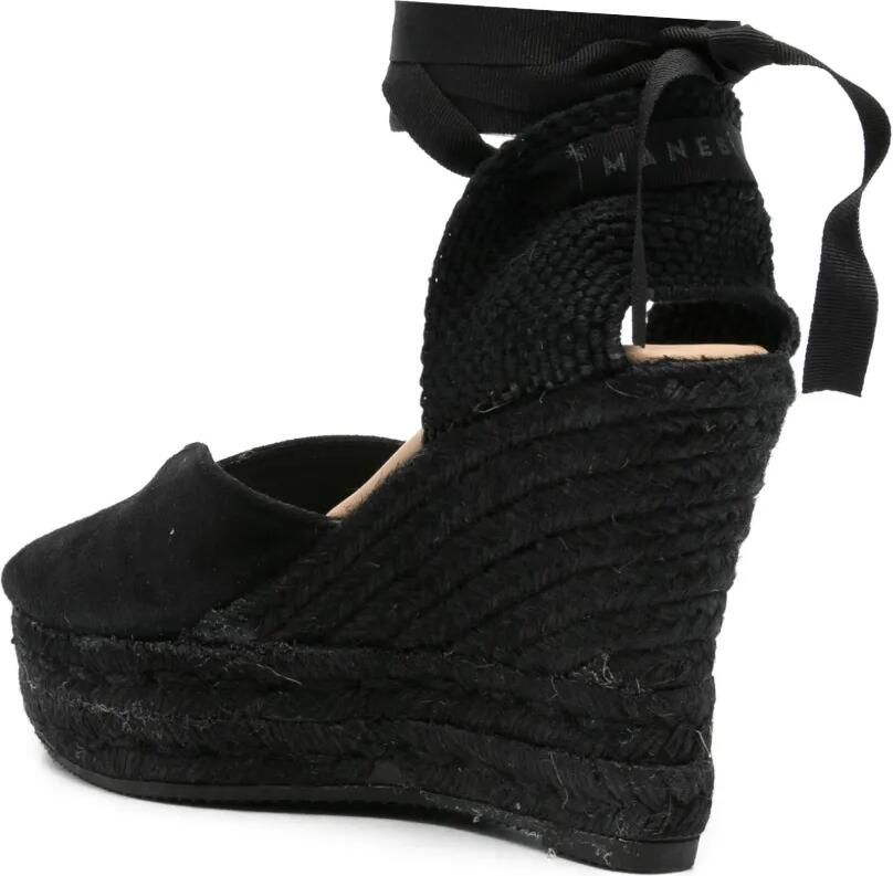 Manebi Suède espadrilles Zwart - Foto 2