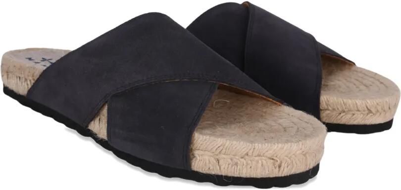 Manebi Suède sandalen met gekruiste bandjes Blauw - Foto 4