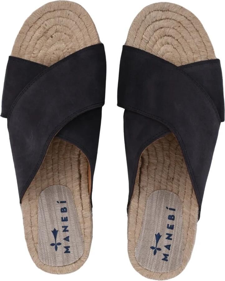 Manebi Suède sandalen met gekruiste bandjes Blauw - Foto 2