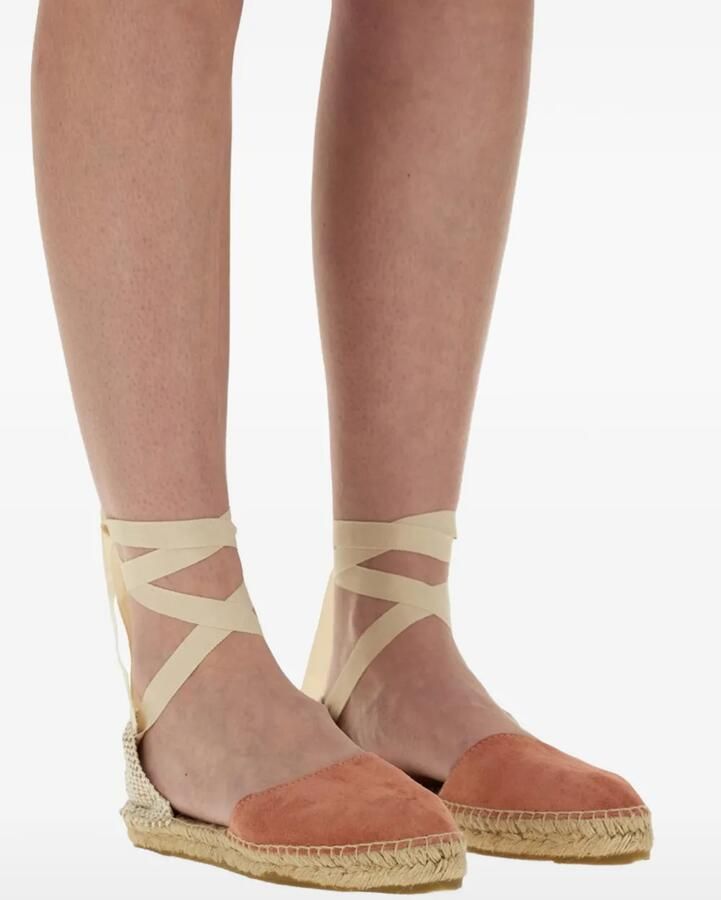 Manebi Suède sandalen met striksluiting Bruin - Foto 2